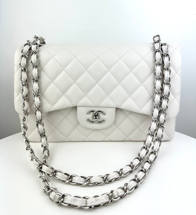 Chanel Caviar Jumbo Quilted Double Flap Bag