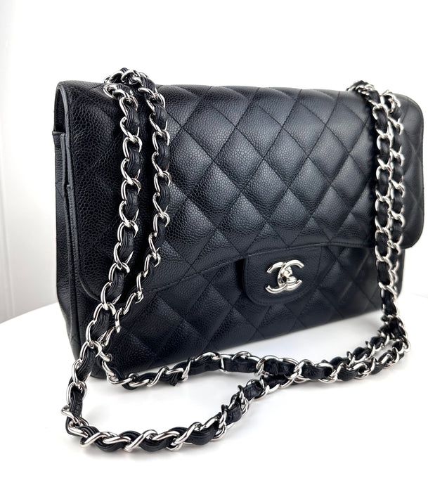Chanel Classic Jumbo Caviar Black bag