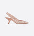 J'Adior Slingback Pumps in Rose Des Vents Cotton Embroidery 