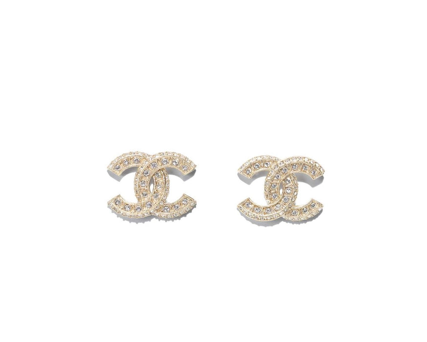 Chanel Diamantes & Resin Gold Earrings