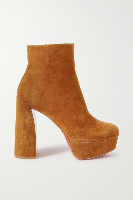 Christian Louboutin Movida Booty in Brown Suede 