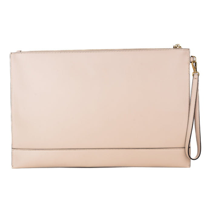 Fendi Large Flat Pouch in Pink Leather