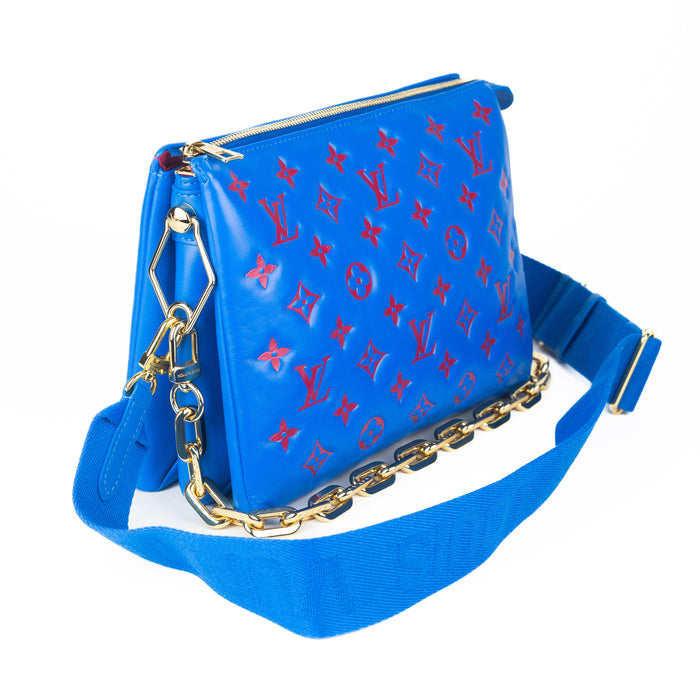 Louis Vuitton Coussin PM Blue and Red