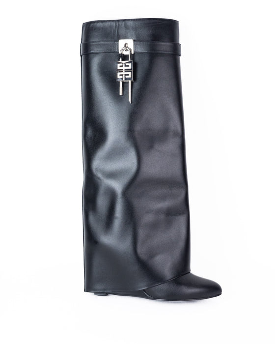 Givenchy Shark Lock Pant Boots 95mm in Black Leather