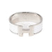 Hermes Clic Clac H Bracelet in White with Silver Hardware