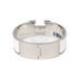 Hermes Clic Clac H Bracelet in White with Silver Hardware