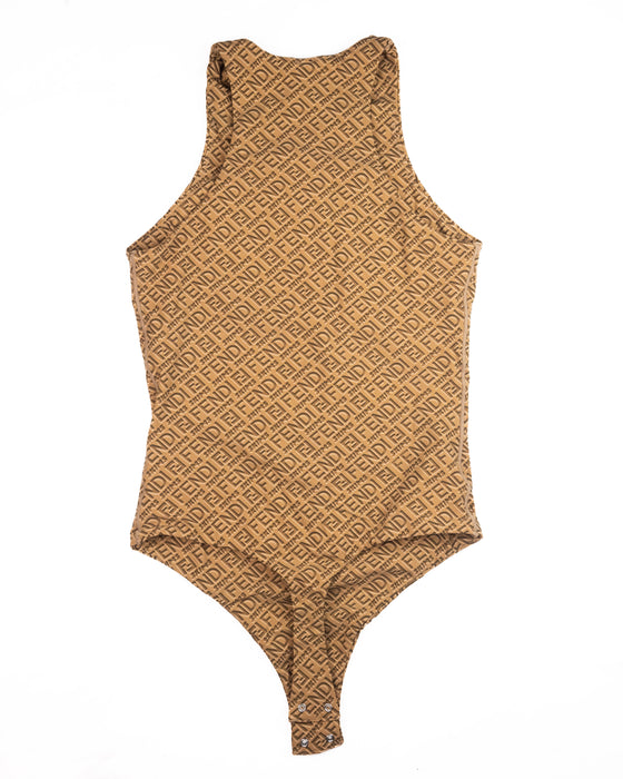 Fendi X Skims High Neck Bodysuit in Monogram California