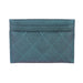 Chanel Caviar Quilted Card Holder Dark Turquoise