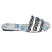 Dior Dway Slides Gold-Tone Embroidered Cotton with Metallic Thread