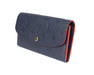 Louis Vuitton Emilie Wallet in Monogram Navy and Red Leather
