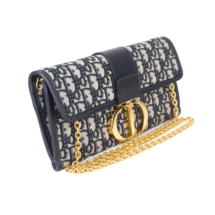 Dior 30 Montaigne Wallet on Chain in Dior Oblique Jacquard