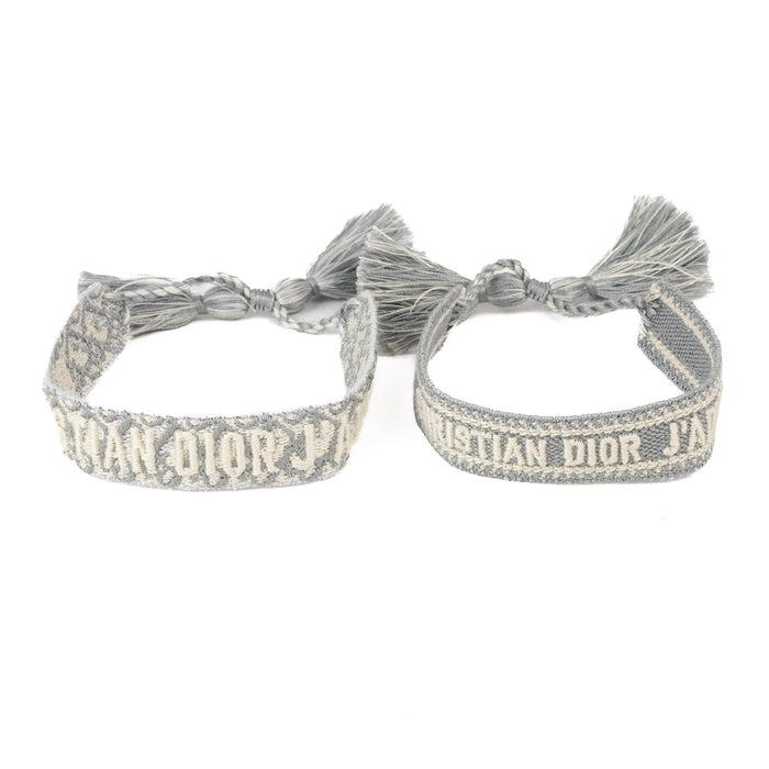 Dior J'Adior Bracelet Set in Gray Dior Oblique Cotton