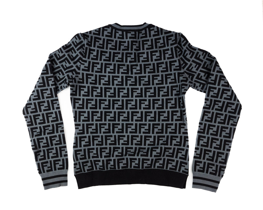 Fendi Grey FF Motif Sweater