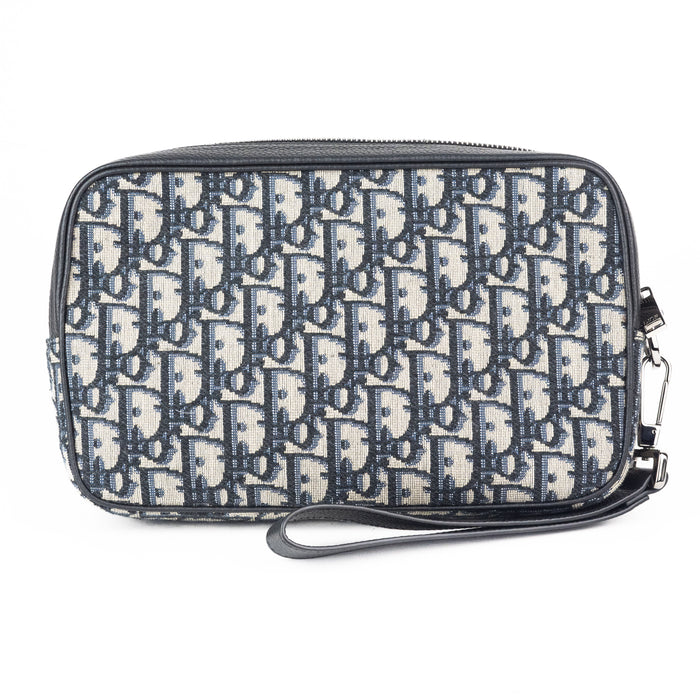 Dior Toiletry Bag in Beige and Black Dior Oblique Jacquard