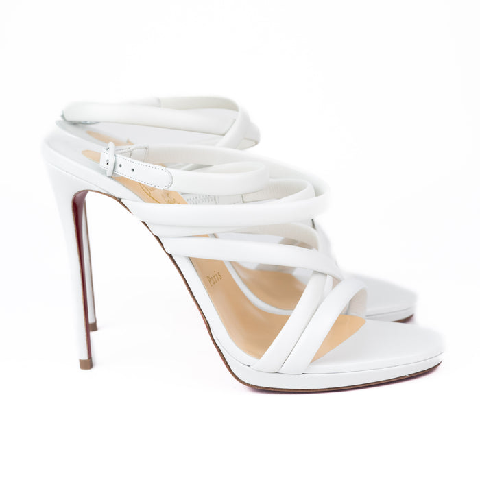 Christian Louboutin Cleissimo Heels in White
