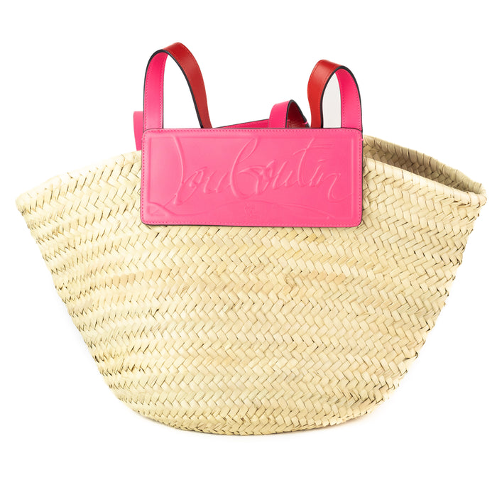 Christian Louboutin Loubishore Woven Tote Bag in Pink Leather