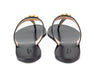 Gucci Leather Thong Sandals With Double G in Black