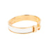 Hermes Rose Gold and White Clic H Bracelet