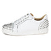 Christian Louboutin Vieira 2 Flat Sneakers in White and Silver
