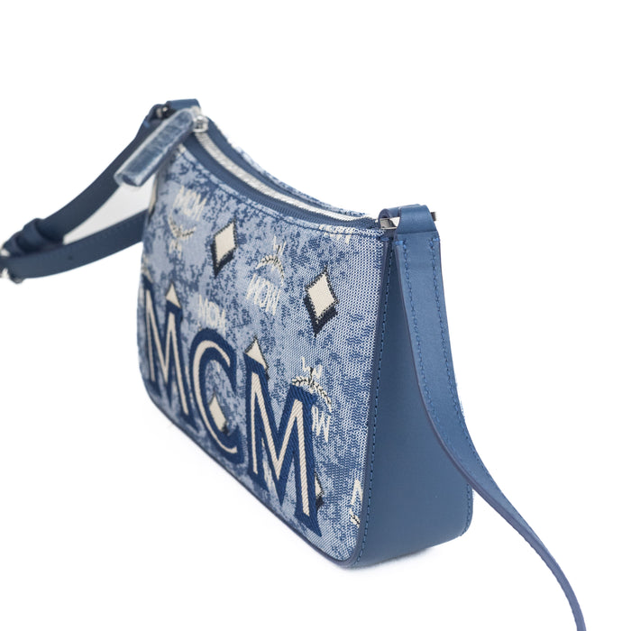 MCM Vintage Monogram Jacquard Aren Large Wallet on Chain Bag (SHF-1VqW –  LuxeDH