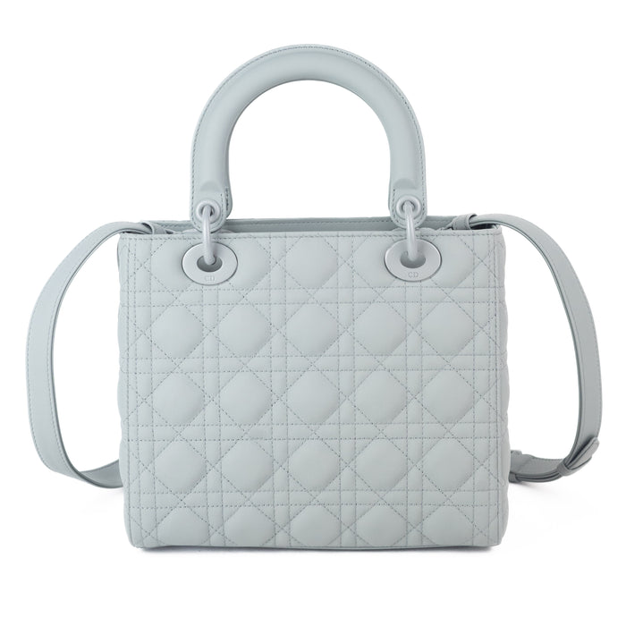 Dior Medium Lady Dior Bag in Gray Ultramatte Cannage Calfskin