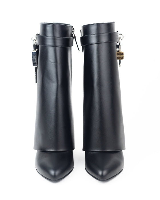 Givenchy Shark Lock Ankle Boots in Black Leather