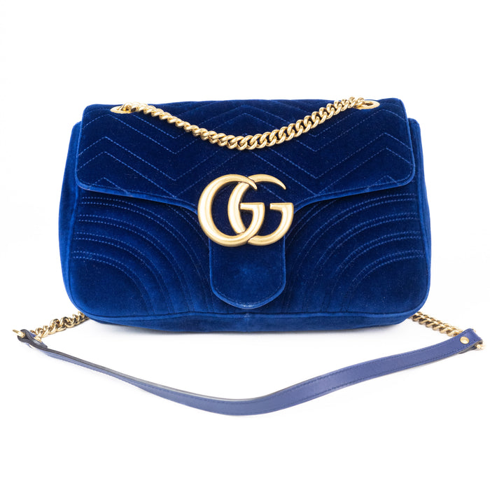 Gucci Medium GG Marmont Velvet Shoulder Bag