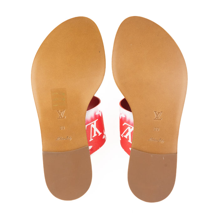 Louis Vuitton Monogram Escale Palma Sandals in Rouge