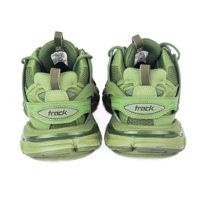 Balenciaga Track Sneaker Recycled Sole in Khaki Green Mesh and Nylon