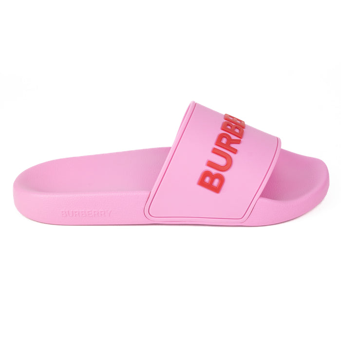Burberry Logo Detail Pink Slides