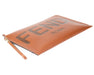Fendi Large Flat Pouch in Smooth Brown Leather