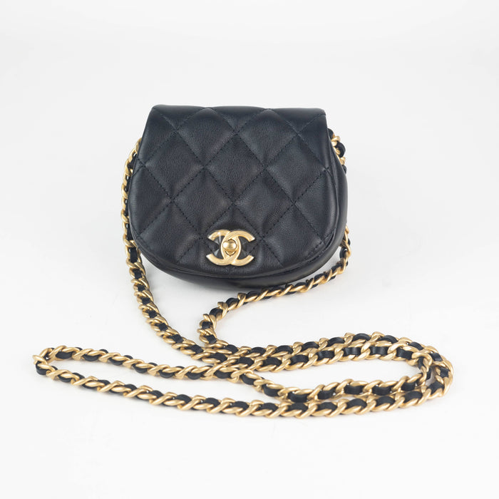 Chanel Mini Flap Clutch with Gold Chain