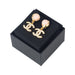 Chanel Pink Glass Pearl Gold Earrings