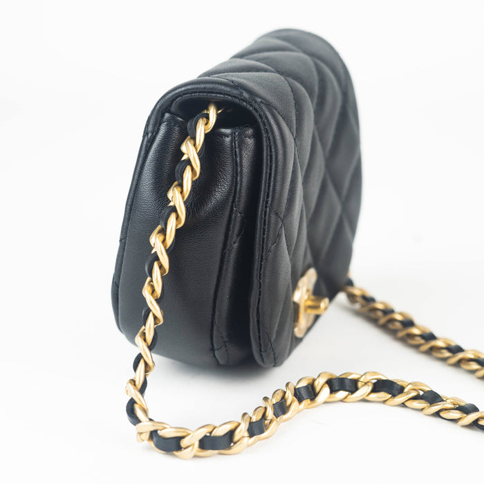 Chanel Mini Flap Clutch with Gold Chain