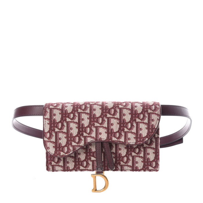 Dior Saddle Belt Bag in Oblique Bordeaux