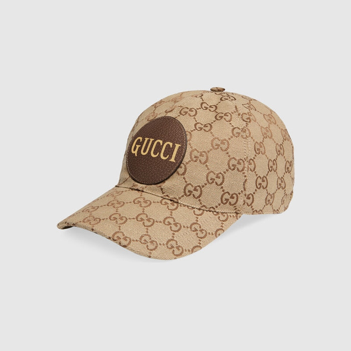 Gucci GG Canvas Baseball Hat in Brown and Beige