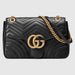 Gucci GG Marmont Medium Matelassé Shoulder Bag in Black