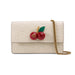 Gucci Guccissima Mini Cherry Chain Bag in White