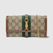 Gucci Jackie 1961 Chain Wallet in Beige and Ebony GG Supreme 