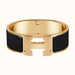Hermes Black and Gold Clic Clac H Bracelet