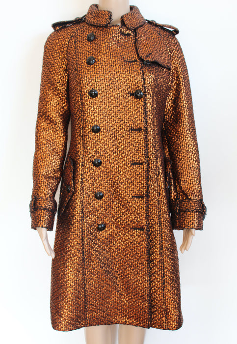 Burberry Metallic Wool Coat