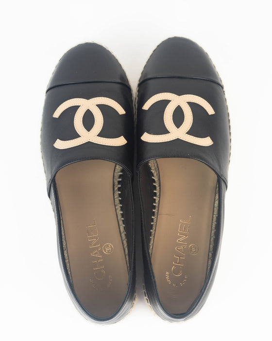 Chanel Espadrilles in Black and Tan