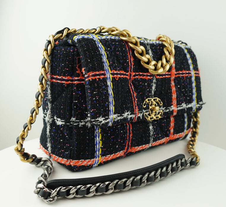 Chanel 19 Multicolor Bag in Tweed Fabric (Hard to find)
