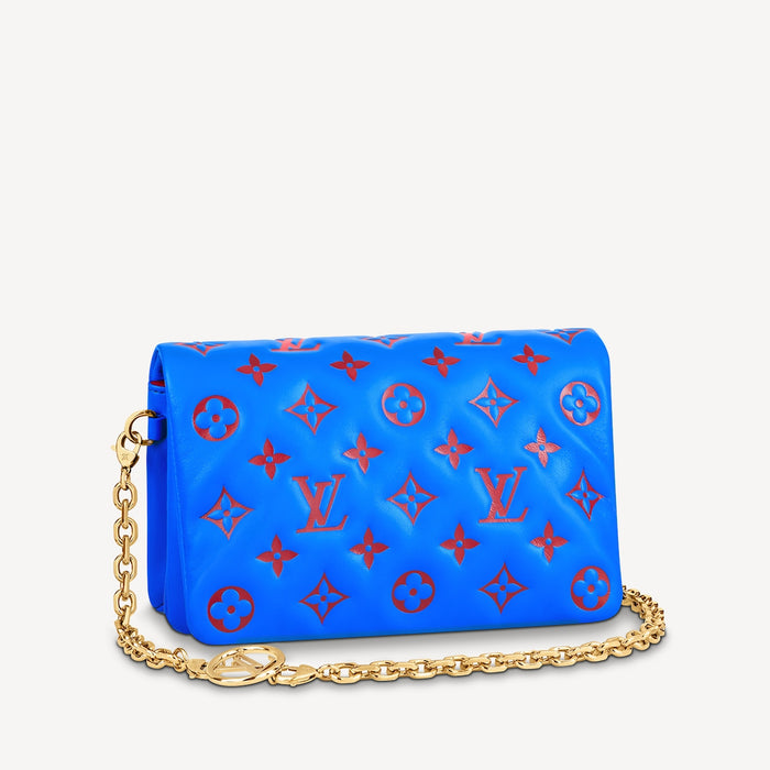 Louis Vuitton Pochette Coussin Blue/ Red