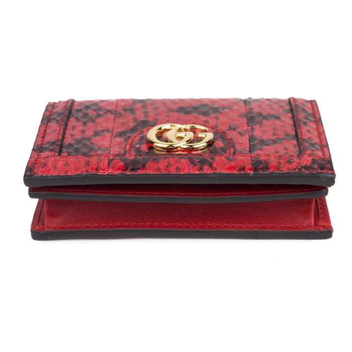 Gucci GG Snakeskin Card Case Wallet