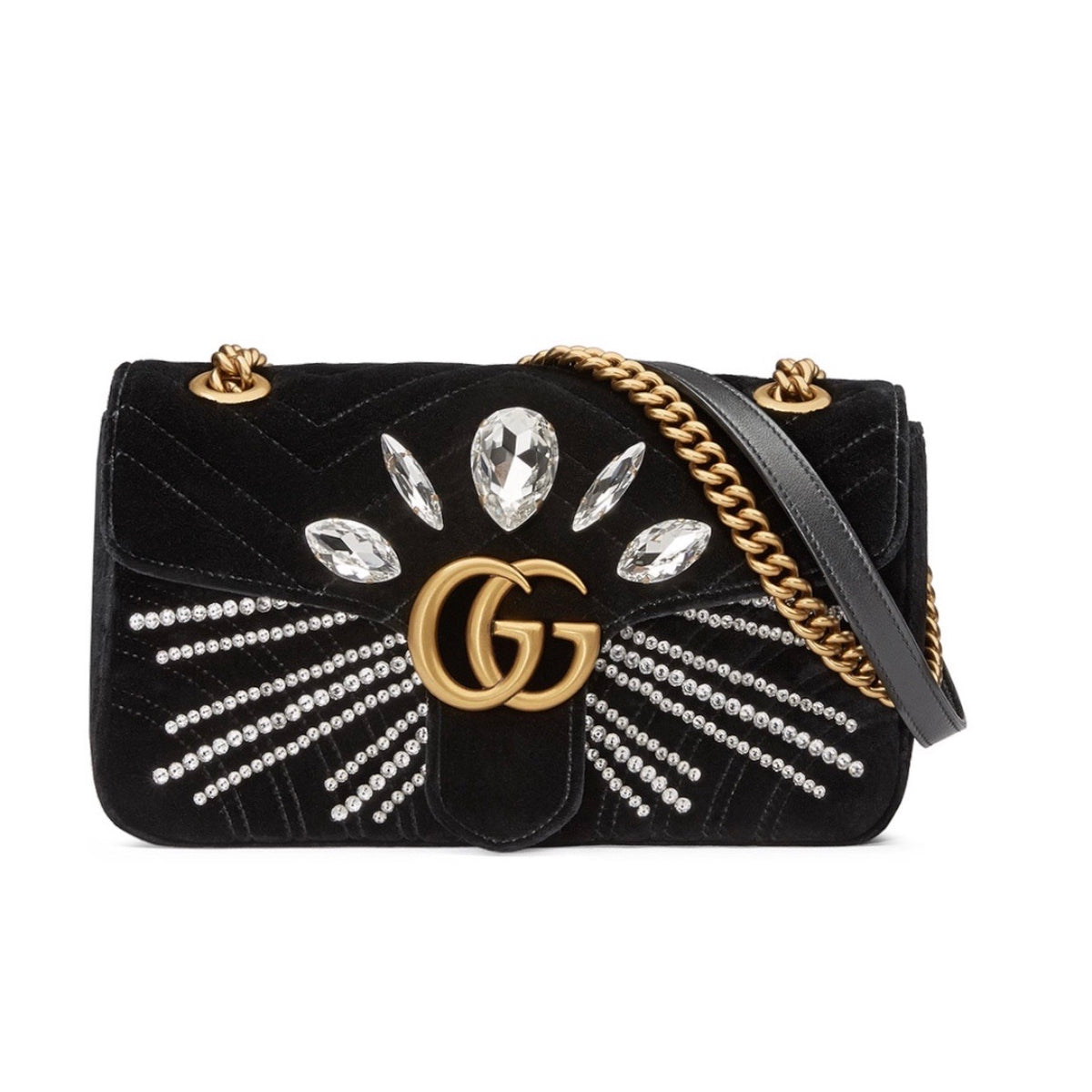 Gucci Marmont Small Crystal Embellished Bag — LSC INC