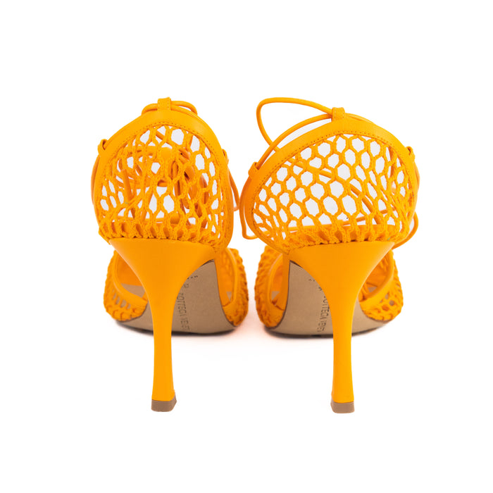 Bottega Veneta Stretch Sandal in Tangerine