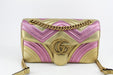Gucci GG Marmont Small Shoulder bag Pink and Gold
