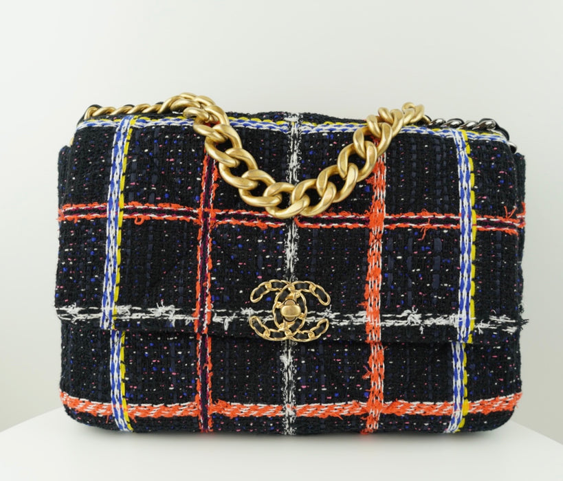 Chanel 19 Multicolor Bag in Tweed Fabric (Hard to find)