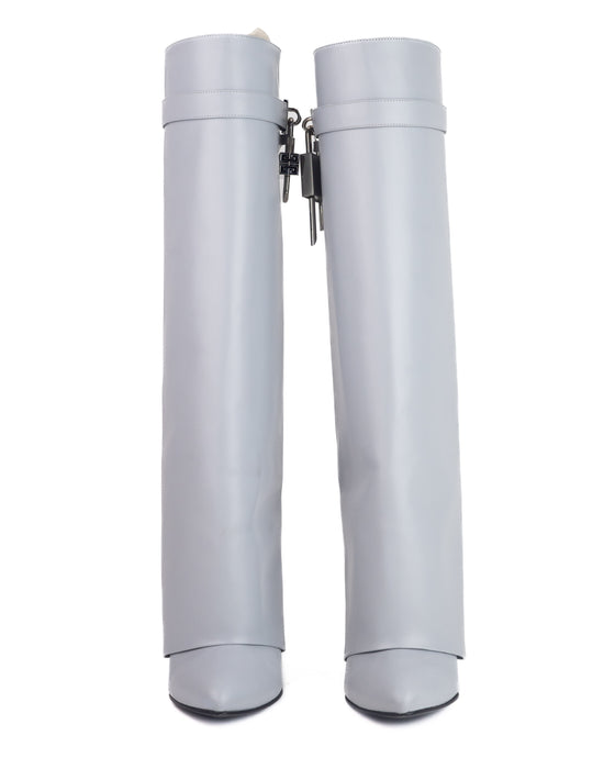Givenchy Shark Lock Pant Boots Grey Calfskin leather